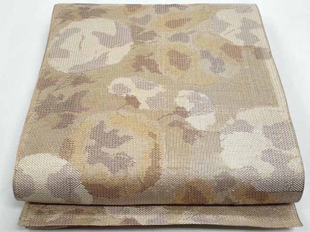 平和屋着物＊夏物　八寸名古屋帯　抽象文　金糸　正絹　逸品　CABH8148fb