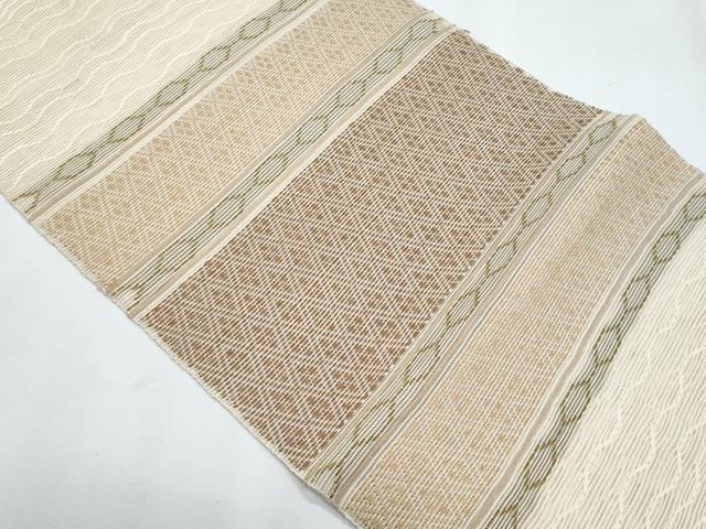平和屋着物＊夏物　八寸名古屋帯　横段文　正絹　逸品　CABH8149fb