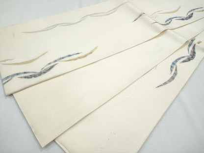 平和屋着物＊夏物　六通柄袋帯　抽象文　金銀糸　正絹　逸品　CABH8150fb