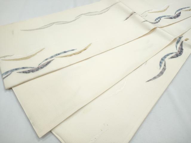 平和屋着物＊夏物　六通柄袋帯　抽象文　金銀糸　正絹　逸品　CABH8150fb