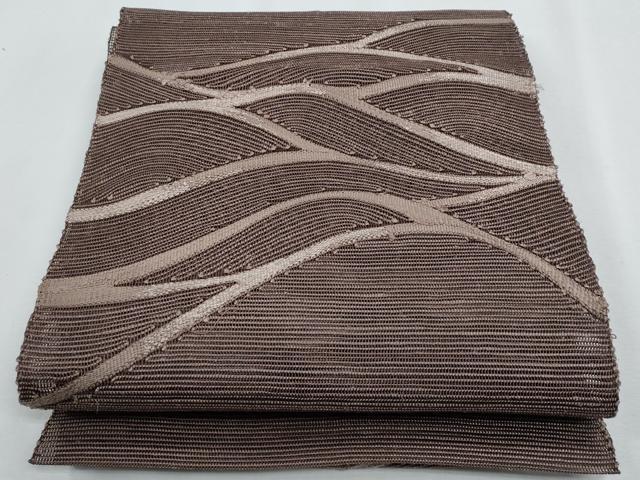 平和屋着物＊夏物 八寸名古屋帯 立波文 正絹 逸品 CABH8151fb