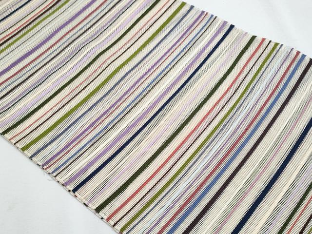 平和屋着物＊夏物 八寸名古屋帯 横縞 正絹 逸品 CABH8153fb