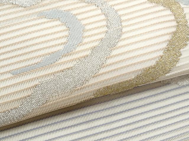 平和屋着物＊夏物　太鼓柄袋帯　絽綴れ　雲取り文　正絹　逸品　CABH8155fb