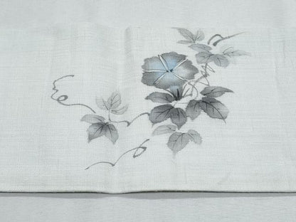 平和屋着物＊夏物 九寸名古屋帯 作家物 朝顔 麻 逸品 CABH8156fb