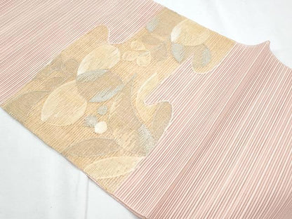 平和屋着物＊夏物 八寸名古屋帯 絽綴れ 草花文 正絹 逸品 CABH8157fb