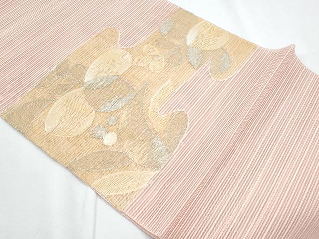 平和屋着物＊夏物 八寸名古屋帯 絽綴れ 草花文 正絹 逸品 CABH8157fb