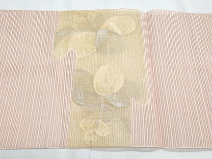 平和屋着物＊夏物 八寸名古屋帯 絽綴れ 草花文 正絹 逸品 CABH8157fb