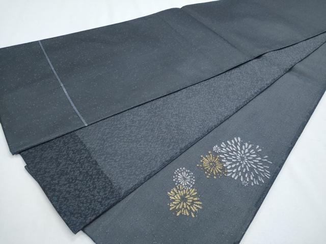 平和屋着物＊夏物　「美しいキモノ」お馴染みのメーカー　となみ織物　太鼓柄袋帯　花火　金銀糸　正絹　逸品　CABH8158fb
