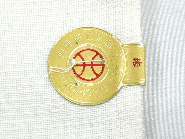 平和屋着物＊夏物 西陣 丸勇謹製 六通柄袋帯 唐織 雪輪重ね花文 銀糸 未使用 CABH8159fb