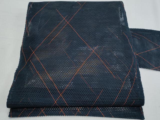 平和屋着物＊夏物 八寸名古屋帯 幾何学文様 正絹 逸品 CABH8173fb