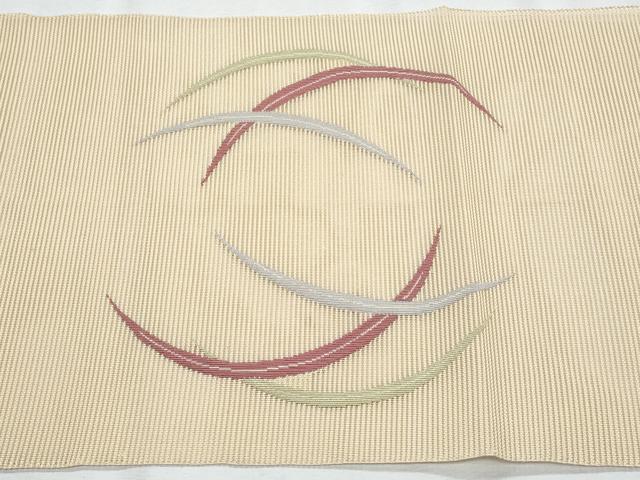 平和屋着物＊夏物　八寸名古屋帯　芝草文　正絹　逸品　CABH8183fb