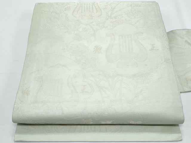 平和屋着物＊夏物 九寸名古屋帯 草花文 正絹 逸品 CABH8184fb