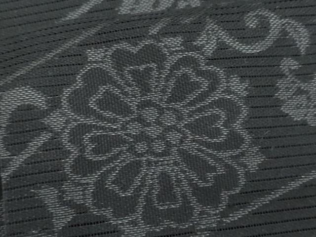 平和屋着物＊夏物 九寸名古屋帯 正倉院花唐草文 黒地 正絹 逸品 CABH8186fb