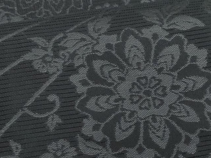 平和屋着物＊夏物 九寸名古屋帯 正倉院花唐草文 黒地 正絹 逸品 CABH8186fb