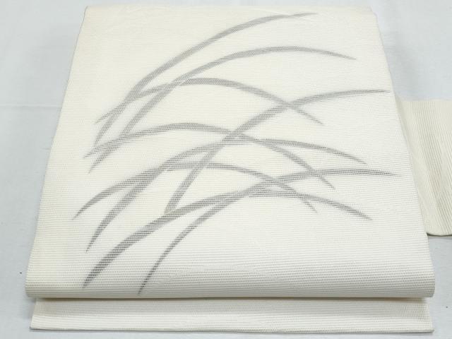 平和屋着物＊夏物 九寸名古屋帯 芝草文 正絹 逸品 CABH8187fb