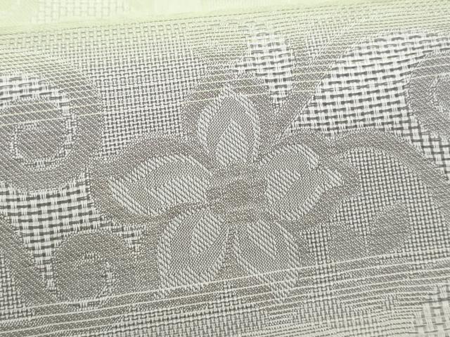 平和屋着物＊夏物　九寸名古屋帯　桐生織　工芸霞紋織　花花　泉織物有限会社謹製　証紙付き　正絹　逸品　CABH8189fb