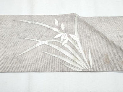 平和屋着物＊夏物　九寸名古屋帯　枝花文　正絹　逸品　CABH8193fb