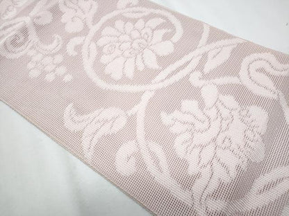 平和屋着物＊夏物　八寸名古屋帯　葡萄花唐草文　正絹　逸品　CABH8194fb