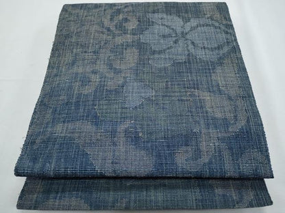 平和屋着物＊夏物　八寸名古屋帯　花唐草文　正絹　逸品　CABH8196fb