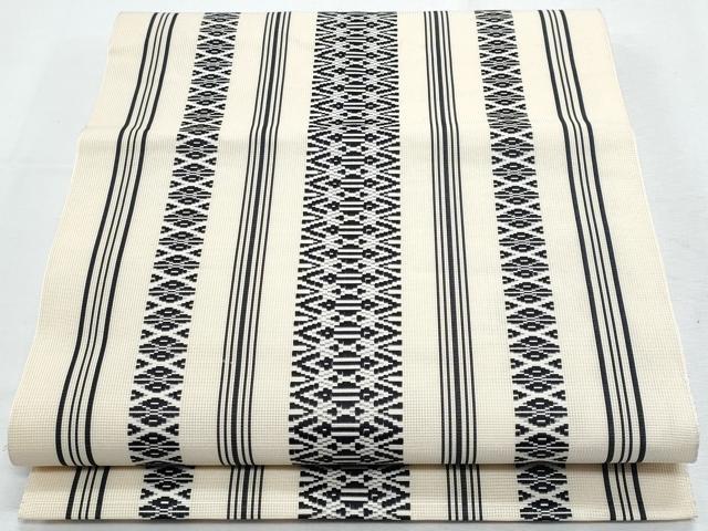 平和屋着物＊夏物　本場筑前博多織　八寸名古屋帯　紗献上　肌色　正絹　逸品　CABH8201fb