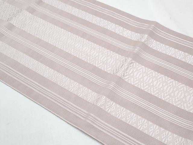 平和屋着物＊夏物　本場筑前博多織　八寸名古屋帯　紗献上　薄桜色　正絹　逸品　CABH8212fb