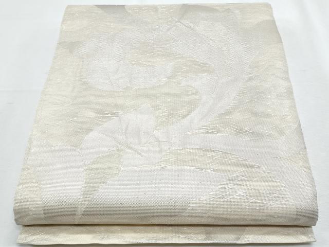 平和屋着物＊夏物　六通柄袋帯　花唐草文　銀糸　正絹　逸品　CABH8218fb
