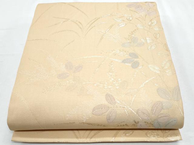 平和屋着物＊夏物　六通柄袋帯　萩　金銀糸　正絹　逸品　CABH8222fb