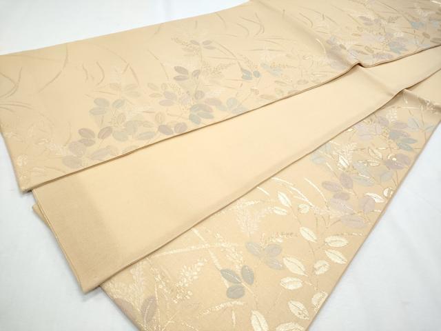 平和屋着物＊夏物　六通柄袋帯　萩　金銀糸　正絹　逸品　CABH8222fb