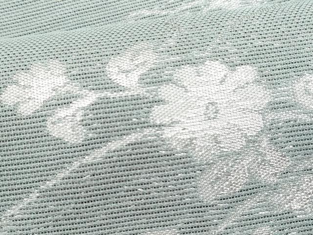 平和屋着物＊夏物　六通柄袋帯　枝花文　銀糸　正絹　逸品　CABH8225fb