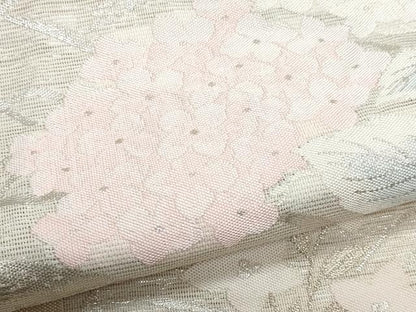 平和屋着物＊夏物　六通柄袋帯　紫陽花　金銀糸　正絹　逸品　CABH8229fb