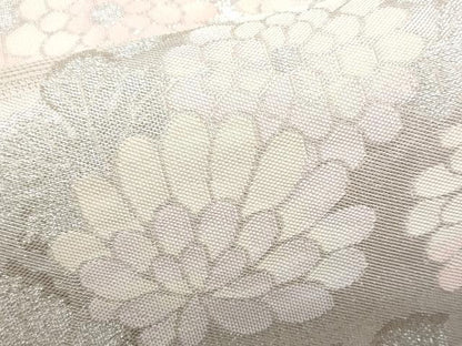 平和屋着物＊夏物　六通柄袋帯　花丸文　銀糸　正絹　逸品　CABH8231fb