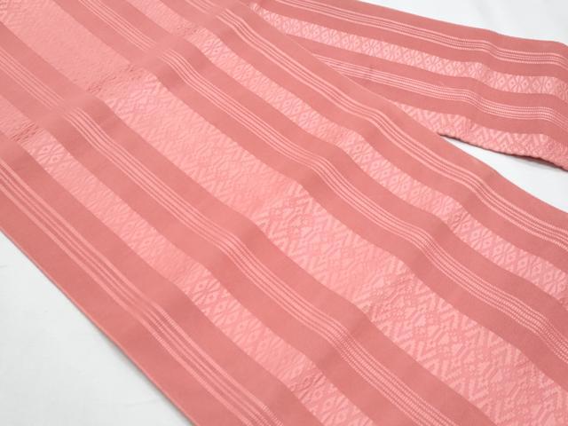 平和屋着物＊夏物　本場筑前博多織　八寸名古屋帯　紗献上　甚三紅色　正絹　逸品　CABH8237fb