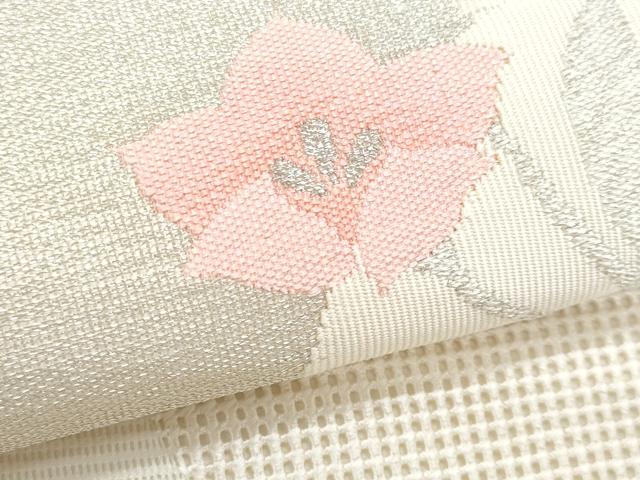 平和屋着物＊夏物　九寸名古屋帯　桔梗　金銀糸　正絹　逸品　CABH8238fb