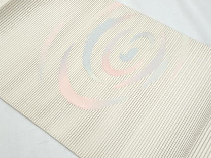 平和屋着物＊夏物　九寸名古屋帯　絽綴れ　流水文　正絹　逸品　CABH8240fb