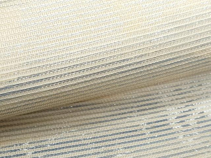 平和屋着物＊夏物　九寸名古屋帯　霞文　銀糸　正絹　逸品　CABH8251fb