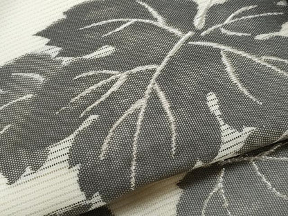 平和屋着物＊夏物　九寸開き名古屋帯　蔦の葉唐草文　銀糸　正絹　逸品　CABH8254fb