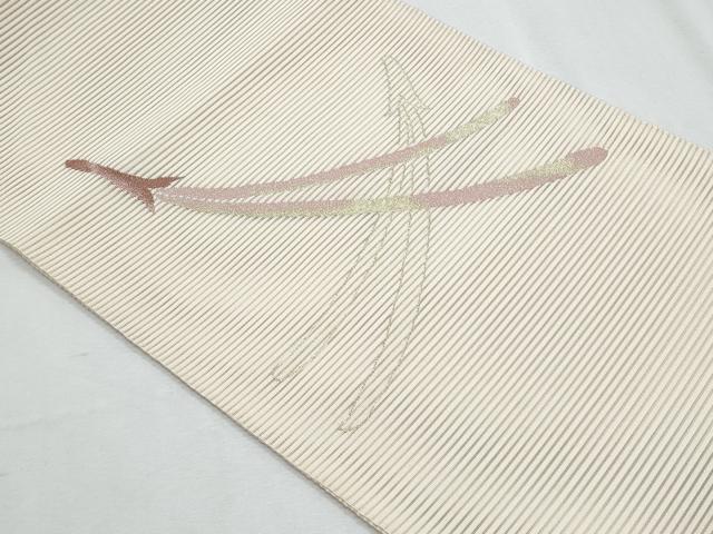 平和屋着物＊夏物　八寸名古屋帯　絽綴れ　溢れ松葉　金糸　正絹　逸品　CABH8257fb