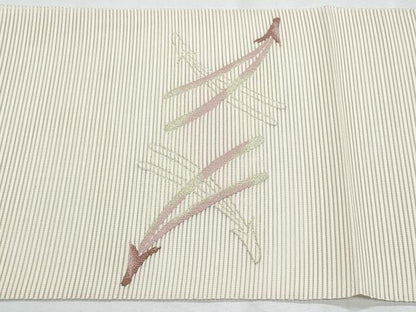 平和屋着物＊夏物　八寸名古屋帯　絽綴れ　溢れ松葉　金糸　正絹　逸品　CABH8257fb