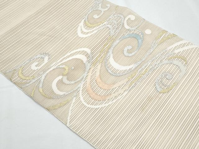 平和屋着物＊夏物　八寸名古屋帯　絽綴れ　流水文　正絹　逸品　CABH8267fb