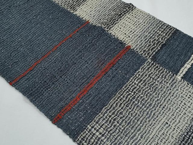 平和屋着物＊夏物　八寸名古屋帯　幾何学文　正絹　逸品　CABH8268fb