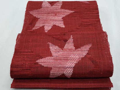 平和屋着物＊夏物　八寸名古屋帯　楓文　正絹　逸品　CABH8269fb