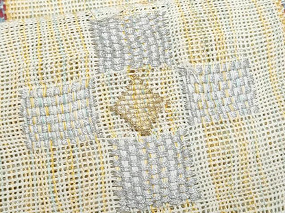 平和屋着物＊夏物　八寸名古屋帯　格子　金銀糸　正絹　逸品　CABH8271fb