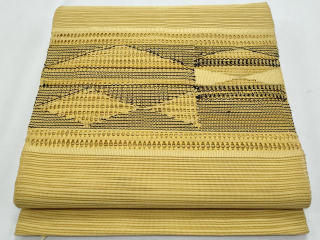 平和屋着物＊夏物　八寸名古屋帯　幾何学文　正絹　逸品　CABH8273fb