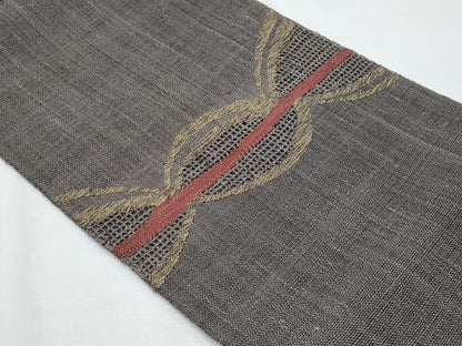 平和屋着物＊夏物　八寸名古屋帯　抽象文　正絹　逸品　CABH8274fb