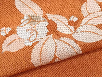 平和屋着物＊夏物　八寸名古屋帯　枝花文　正絹　逸品　CABH8275fb