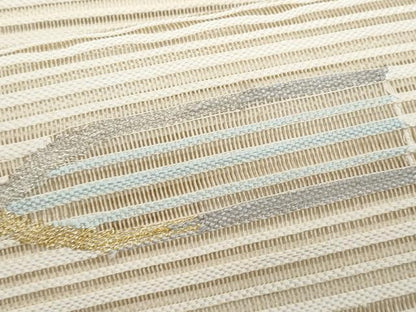 平和屋着物＊夏物　八寸名古屋帯　横段文　金銀糸　正絹　逸品　CABH8281fb