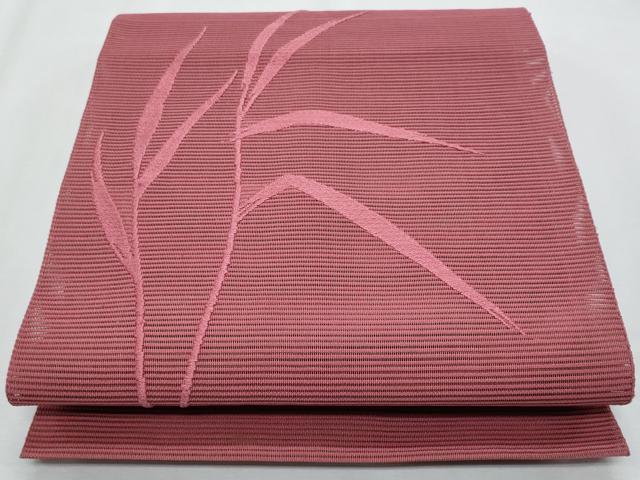 平和屋着物＊夏物　八寸名古屋帯　絽綴れ　枝葉文　正絹　逸品　CABH8282fb
