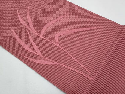 平和屋着物＊夏物　八寸名古屋帯　絽綴れ　枝葉文　正絹　逸品　CABH8282fb