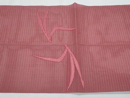 平和屋着物＊夏物　八寸名古屋帯　絽綴れ　枝葉文　正絹　逸品　CABH8282fb