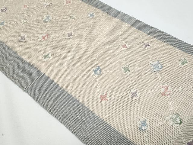 平和屋着物＊夏物　1854年創業　帯屋捨松　八寸名古屋帯　菱文　正絹　逸品　CABH8290fb
